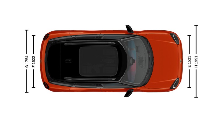 All-Electric MINI Aceman - dimensions - intro image top view